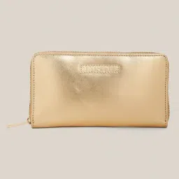 Hats Off Accessories Elegance Beige Small Leather Zip Around Wallet-image-95