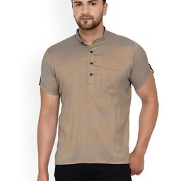 VEERA PARIDHAAN Woven Design Mandarin Collar Straight Kurta-picture-48