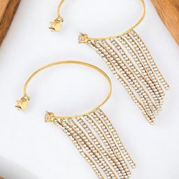 OOMPH Crystals Studded Circular Shaped Ear Cuff-41