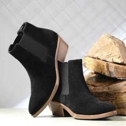 San Frissco Women's Black Chelsea Boots-image-79