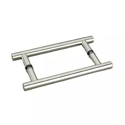 Implemental A85565 254 mm(10 Inch) Stainless Steel Chrome H Type Glass Door Pipe Pull Handle (Set of 10)-10