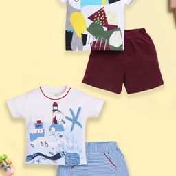 BABY GO Boys Printed T-shirt with Shorts-image-85