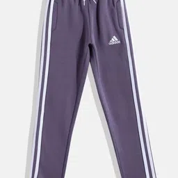 ADIDAS Boys FLEECE 3S PAN Side Striped Track Pants-image-88