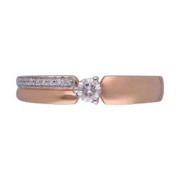 C. Krishniah Chetty Group Gold & Diamond Timeless with Sleek Band Design Ring-43