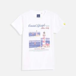 Allen Solly Kids White Printed Regular Fit T-Shirt-image-86