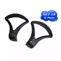RW REST WELL Polypropylene Size  Medium Black Rectangular V Type Chair Handle 10 Piece Set-picture-1