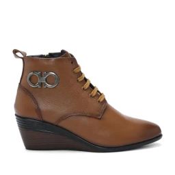 Zoom Shoes Women's Tan Wedge Booties-image-46