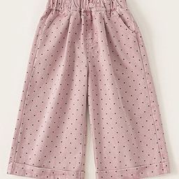 LULU & SKY Girls Polka Dot Printed Loose Fit High-Rise Culottes Trousers-image-29