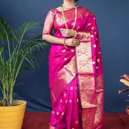 Moda Rapido Ethnic Motifs Woven Design Zari Pure Silk Banarasi Saree-41