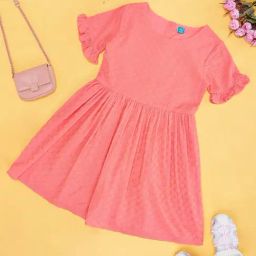 YU by Pantaloons Kids Pink Cotton Embroidered Dress-image-21