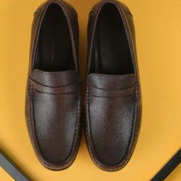 Mochi Men's Brown Loafers-image-74