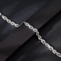 GIVA Men Sterling Silver Rhodium-Plated Wraparound Bracelet-20