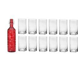 SOMIL Red Glass Airtight Can Bottle-image-59
