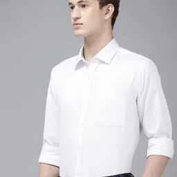 Park Avenue Self Design Slim Fit Textured Formal Shirt-picture-37