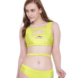 La Intimo Lime Green Beach Bold Bra & Bikini Panty-image-50