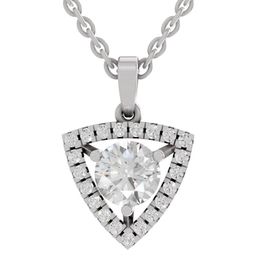 Sparkles 14KT White Gold Diamond Studded Pendant - 2.04 gm-picture-5