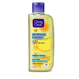 Clean&Clear Morning Energy Lemon Fresh Face Wash with Menthol for Normal Skin - 150ml-32