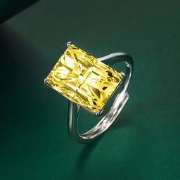 Designs & You Silver-Plated CZ-Studded Crushed Ice Cut Adjustable Finger Ring-image-71