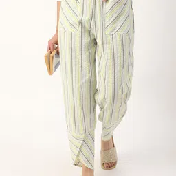 Mystere Paris Striped Cotton Lounge Pants-image-35