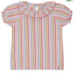 Lilly + Sid Short Sleeves Striped Top - Multicolor-picture-6