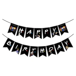 Zyozi Friends Birthday Banner, Best Friend Birthday Banner, Black - Length 147 cm-picture-49