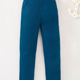 Ed-a-Mamma Sustainable Cotton Full Length Solid Color Trouser - Navy Blue-image-6