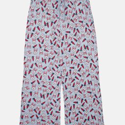 Kiddopanti Seamless Bunny & Carrot Printed Cotton Jersey Pajama - Light Blue-image-86