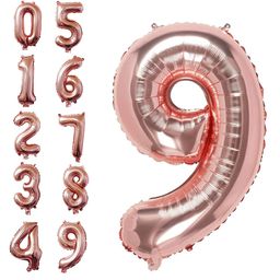 Decor Mantra 16 inch 9 number foil balloon perfect for birthday decoration and special occasions - Rose Gold - Pack of 1-image-89