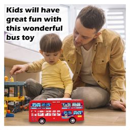 FunBlast Pull Back Bus Toy for Kids - Red image 2