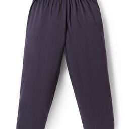 Taeko Single Jersey Knit Full Length Track Pant with Text Print & Tape Detailing - Black image 2