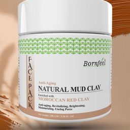 Bornfeel Anti Aging Natural Mud Clay With Moroccan Red Clay - 100 g-37