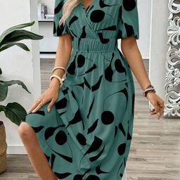PIMU Print Fit & Flare Midi Dress-image-51