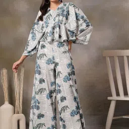 Rue Collection Printed Top With Trousers Co-Ords-image-10