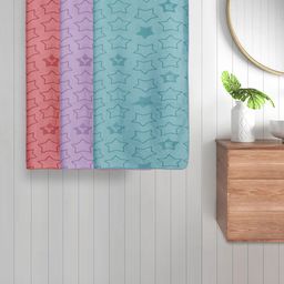 Myntra Elegant Homes Blue & Purple 3 Printed Cotton 350 GSM Bath Towel-image-41