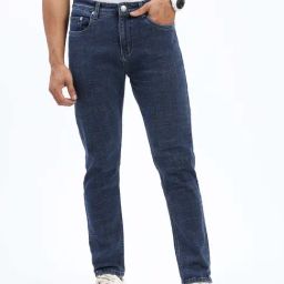 SHOWOFF Navy Denim Slim fit Solid Jeans-image-73