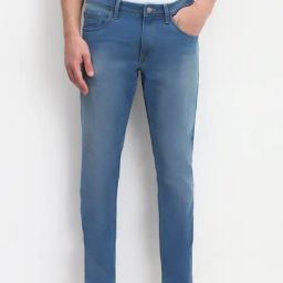 Allen Solly Sky Blue Cotton Slim Fit Jeans-picture-37