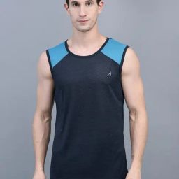 Force NXT Blue Regular Fit Gym Vest-image-98