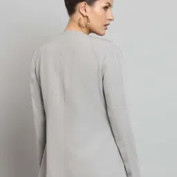 Powersutra Grey Regular Fit Blazer image 2