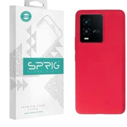 Sprig Liquid Silicone Back Cover for IQOO 9T 5G (Red)-image-73