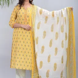 Inara Robes Women Pure Cotton Kurta Sets-picture-12