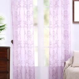Maspar Purple Polyester Printed Door Curtain - Set of 2-picture-17