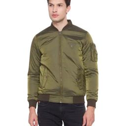 Spykar Olive Mandarin Collar Jacket-picture-16
