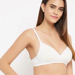 Clovia White Non Wired Padded T-Shirt Bra-image-71