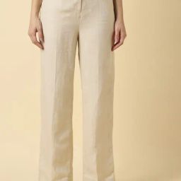 Allen Solly Beige Solid Trousers-image-16