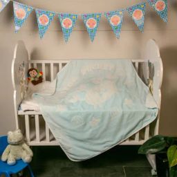 Baby Moo Fun in the Ocean Sky Blue Embossed Baby Large Muslin Blanket-image-50