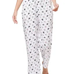 Soie White Printed Pyjamas-image-41