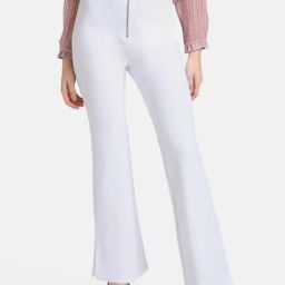 Kazo White Flare Fit Trousers-image-92