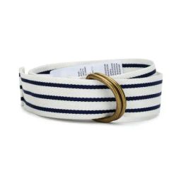 American Eagle Women White Striped Web Belt-picture-28