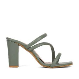 Elle Women's Moss Green Casual Sandals-image-7