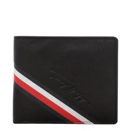 Tommy Hilfiger Black Casual Leather Bi-Fold Wallet for Men-image-11